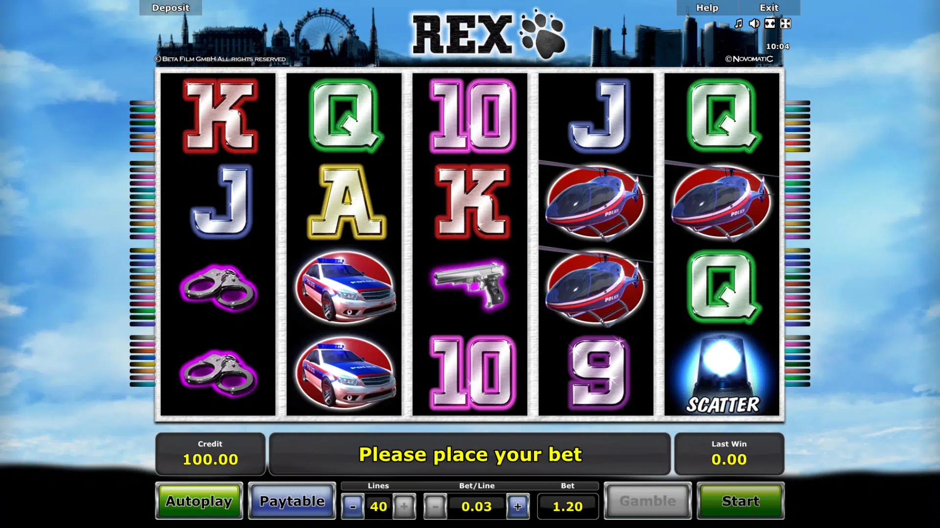 slot machine gratis rex