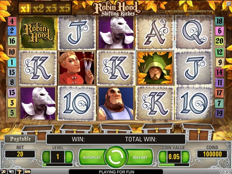 slot machine robin hood shifting riches