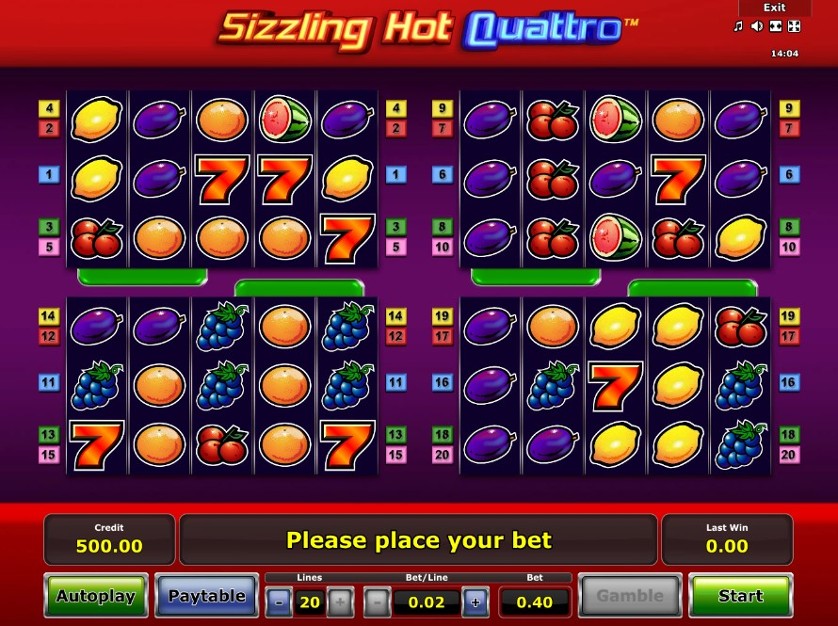 vlt sizzling hot quattro