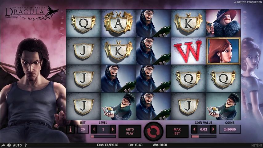 schermata slot machine dracula