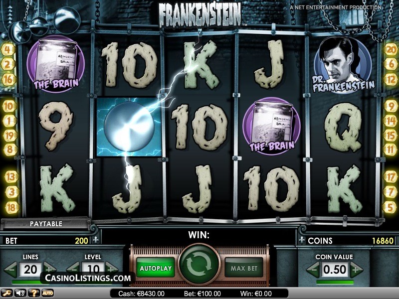 schermata slot machine frankenstein