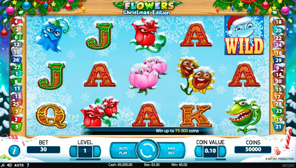 slot gratis flowers christmas edition