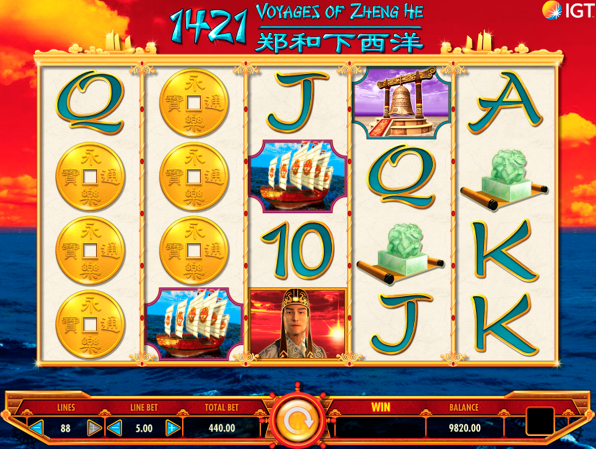 griglia slot machine 1421 Voyages of Zheng He 