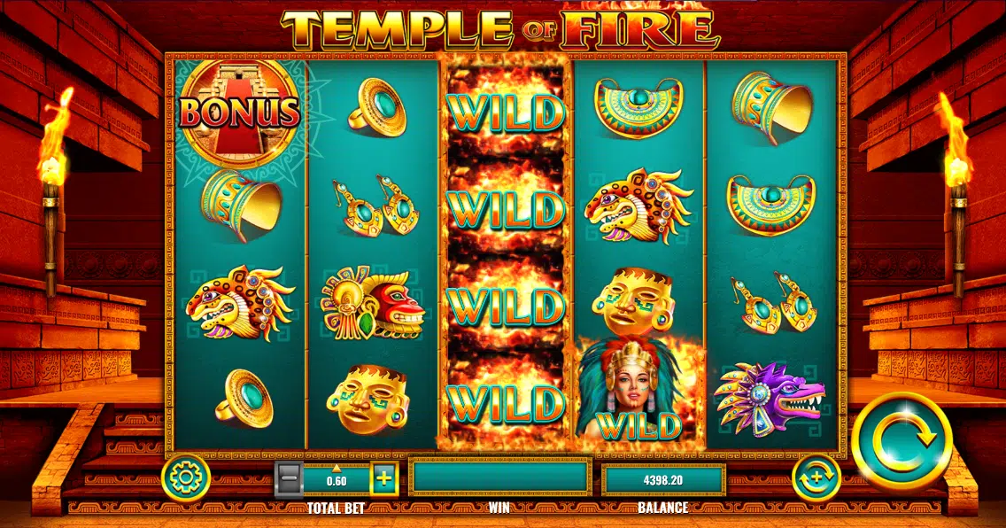 griglia slot machine temple of fire 