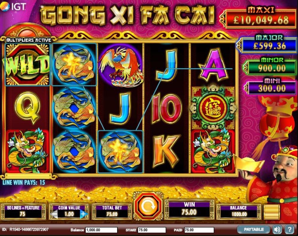 griglia Slot Machine Online Gong Xi Fa Cai