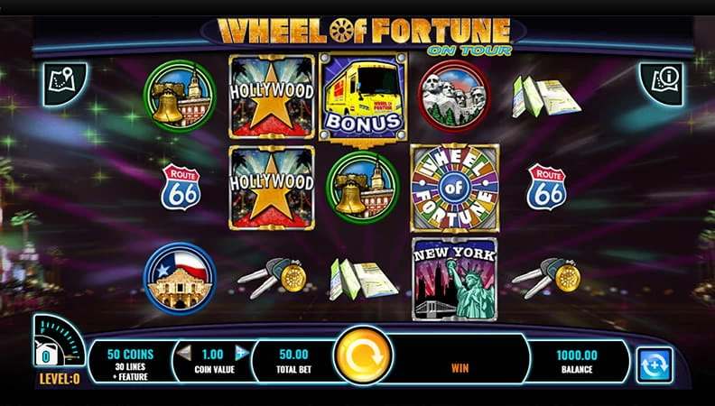 griglia slot machine wheel of fortune on tour