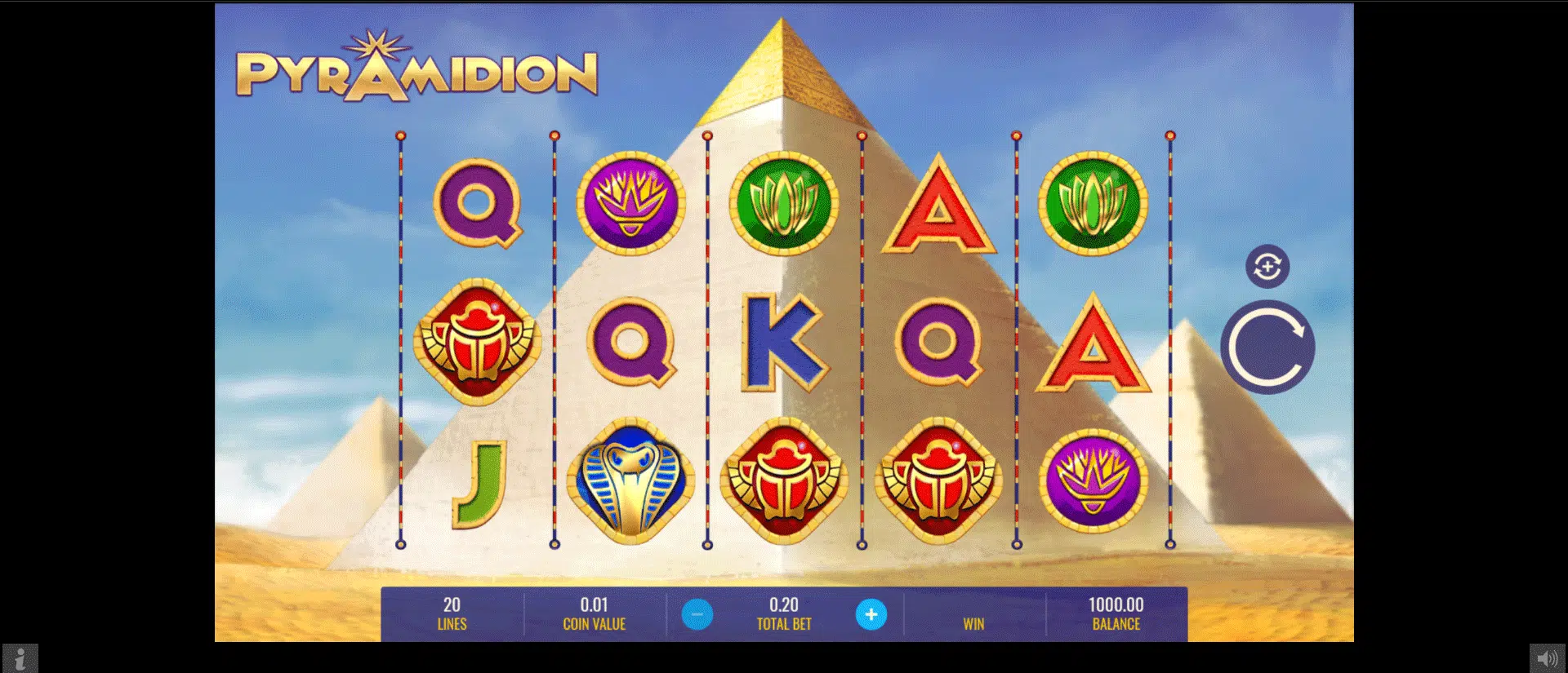 griglia slot machine pyramidion